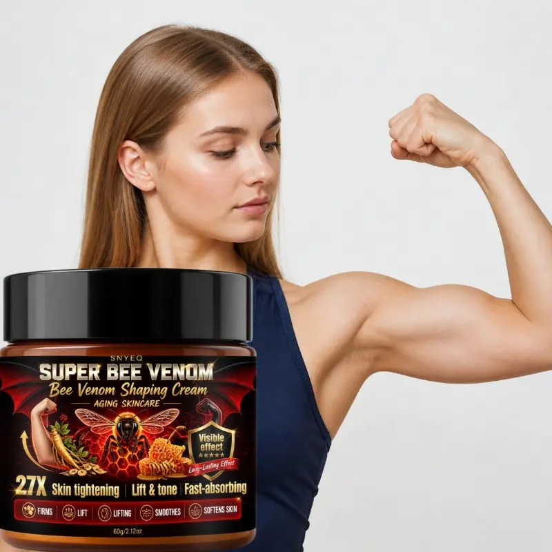 Powerful Tightening Effec Bee Venom Sculpture Arm Cream, Anti Aging Cream, Moisturizing Firming, Instant Tighten Loose Droop Skin, for Arms, Abdomen Skin-Tighten, Lifts, Improves Skin Loose Aging, Accumulation Appearance, Suitable for All Skin Types
