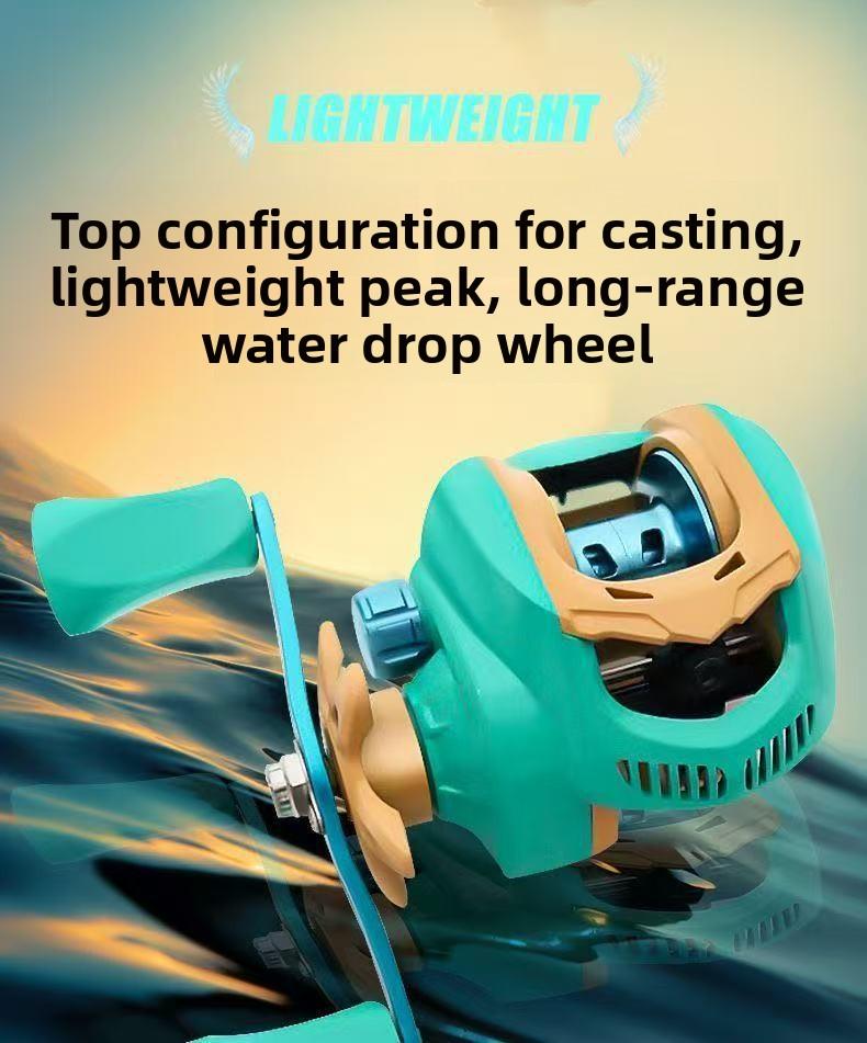 Green Macaron Baitcasting Reel, Full Metal Spool, Long Cast Anti-Backlash Versatile Fishing Reel