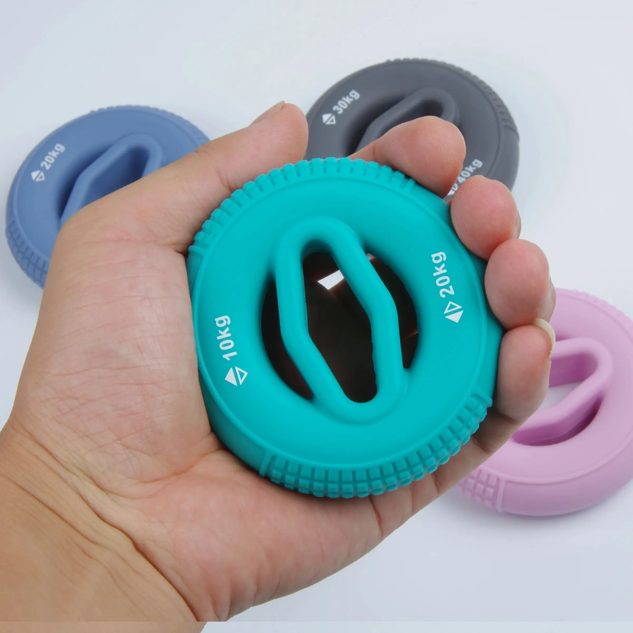 Hand Grip Strengthener, Finger Exercise Trainer, Forearm Ring, Hand Workout Device, Silicone Squeeze Tool, Finger Fitness 24bd, Workout Hand Gripper