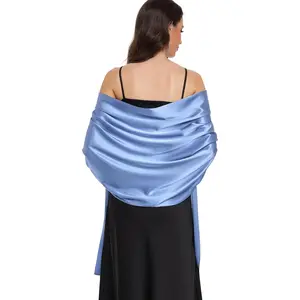 Shawls and Wraps for Evening Dresses Satin Shawl Wraps for Women Wedding Formal Shawl