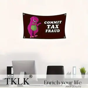 Commit Tax Fraud Polyester Flag indoor outdoor Banner for Gift, Festivals, Anniversaries, and Garden Decor, Durable and Vibrant Party Decoration Garden outdoor indoor Decoration
