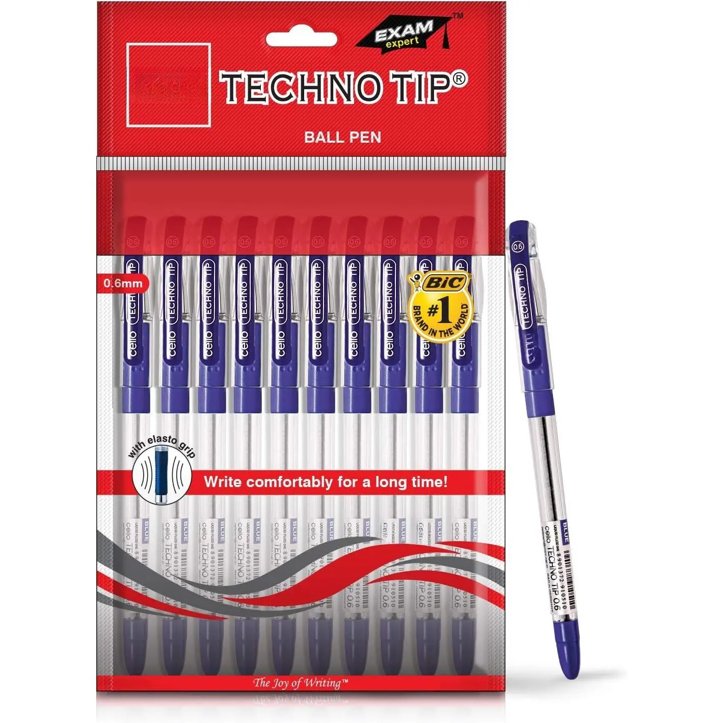 Technotip Ball Pen Set - Pack of 10 (Blue)