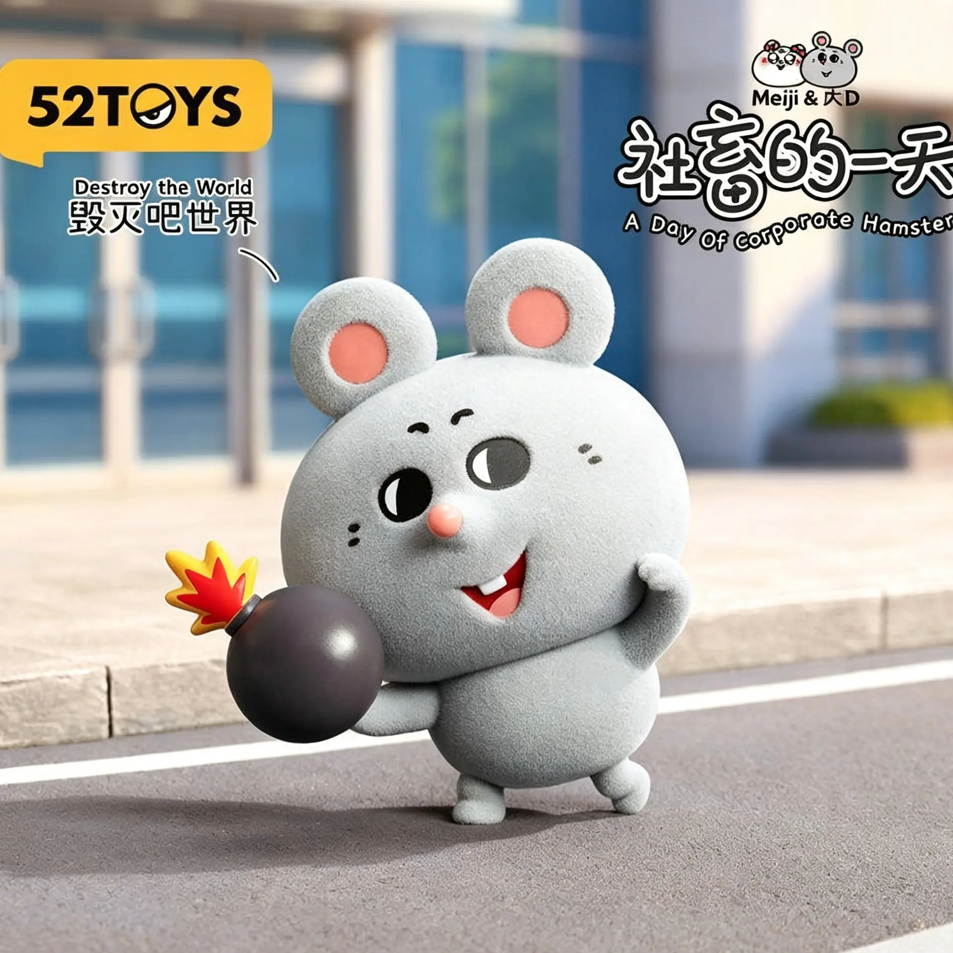 52TOYS Genuine Blind Box Trendy Toy Figures: A Day in the Life of Meiji and the Big Rat Office Worker