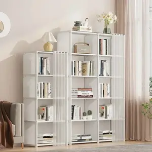 Simple Storage Rack, Multi-Layer Floor Shelf, Dust-Proof Bookshelf, Organizer for Books, Snacks, Cosmetics, Living Room, Bedroom, Office