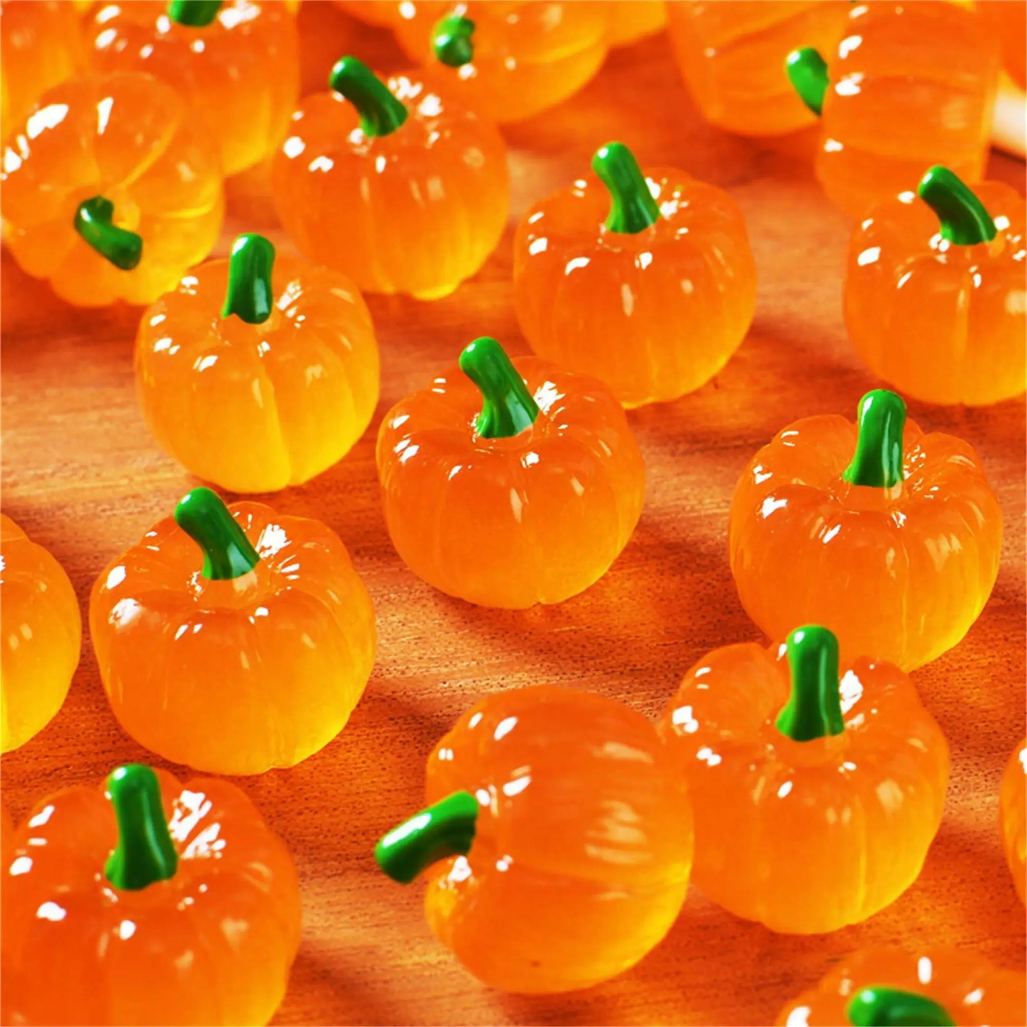 20/40 Mini Realistic Pumpkins, Resin Pumpkins for Halloween, Artificial Pumpkin Decorations, Bulk Fake Vegetables for Desktop, Autumn Decorations