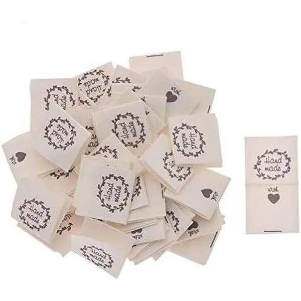 100 count  Fabric Labels Tags Clothes Labels,  Fabric Labels, Embroidered Fabric Labels Tags,  Labels Sewing DIY Decor (Garland-2)