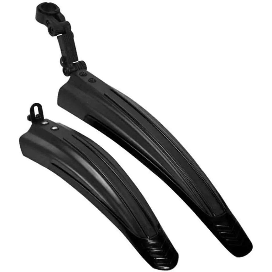 Streamlined Bike Fender Set, Adjustable Front & Rear Mudguards in High-Strength Plastic for Mountain and Road Bikes, Prevents Mud
