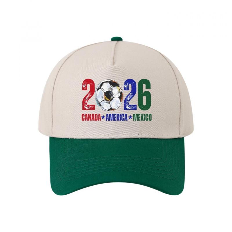 2026 US-Canada-Mexico World Cup Printed Cap Outdoor Sun Hat Straw Cross-Border Men's Reindeer Cupid Baseball