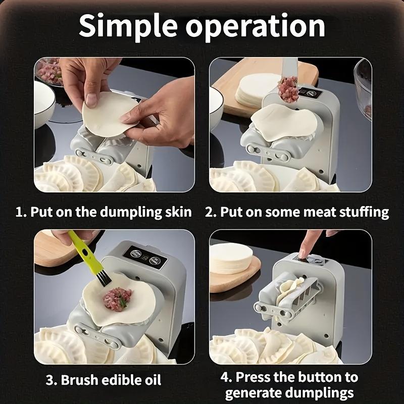1 Unit, Electric Dumpling Maker, 2023 Latest Rechargeable Automatic Dumpling Machine, Home Electric Dumpling Mold, Capable of Producing 1500 Dumplings on a Full Charge, Compact Appliances, Kitchen Tools