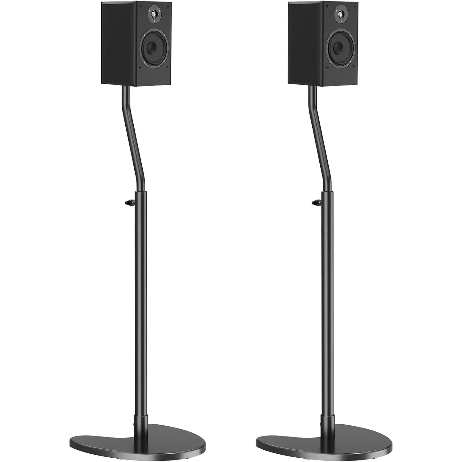 Height Adjustable Speaker Stands,  Pair Floor Stands | Heavy Duty Base Extendable Tube, 11 LBS Capacity Per Stand, MAX 39" Height Adjustment MD5401 (Speakers Not Included)