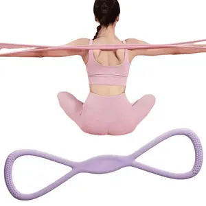 8-Word Puller Shoulder Opener Back Beauty Elastic Band, Home Yoga Fitness Back Workout Weight Loss Stretching Tool, Essential Exercise Equipment