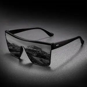 UV400 Anti-Glare Goggle Sunglasses 4-Pack, XUH Unisex Oversized One-Piece Frames, Protective Eyewear for Driving