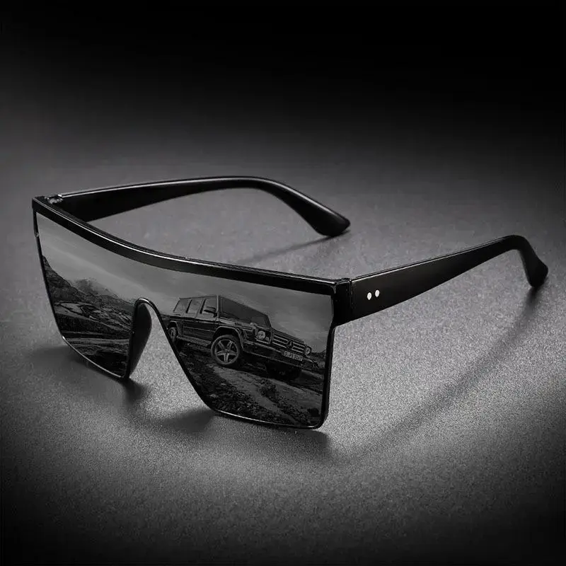 UV400 Anti-Glare Goggle Sunglasses 4-Pack, XUH Unisex Oversized One-Piece Frames, Protective Eyewear for Driving