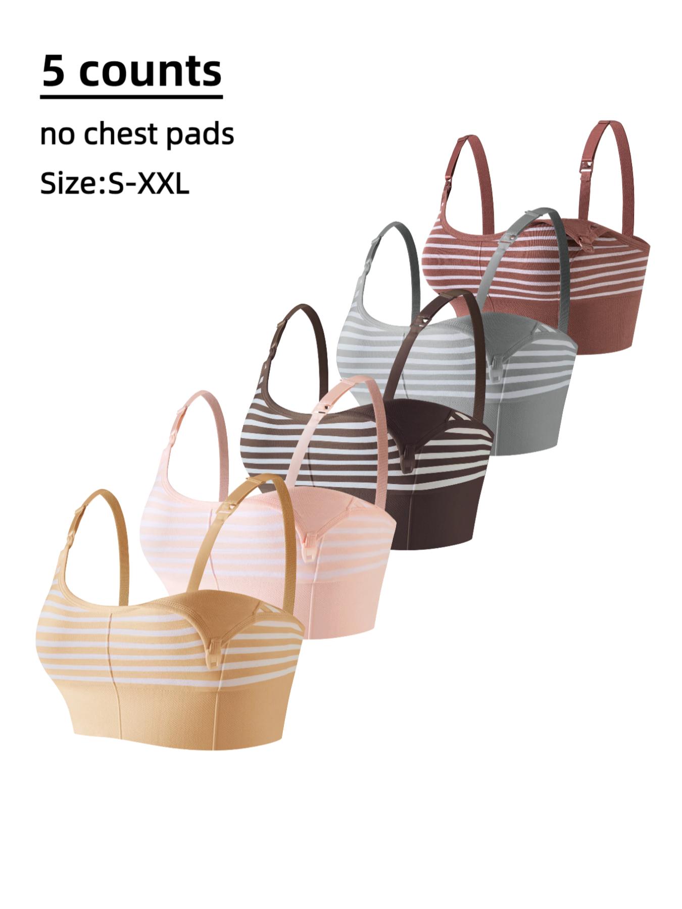 Striped Pattern Maternity Nursing Bra, Adjustable Strap Soft Support Nursing Bra, Maternity Underwear for All Seasons, Pregnancy Maternity Bra