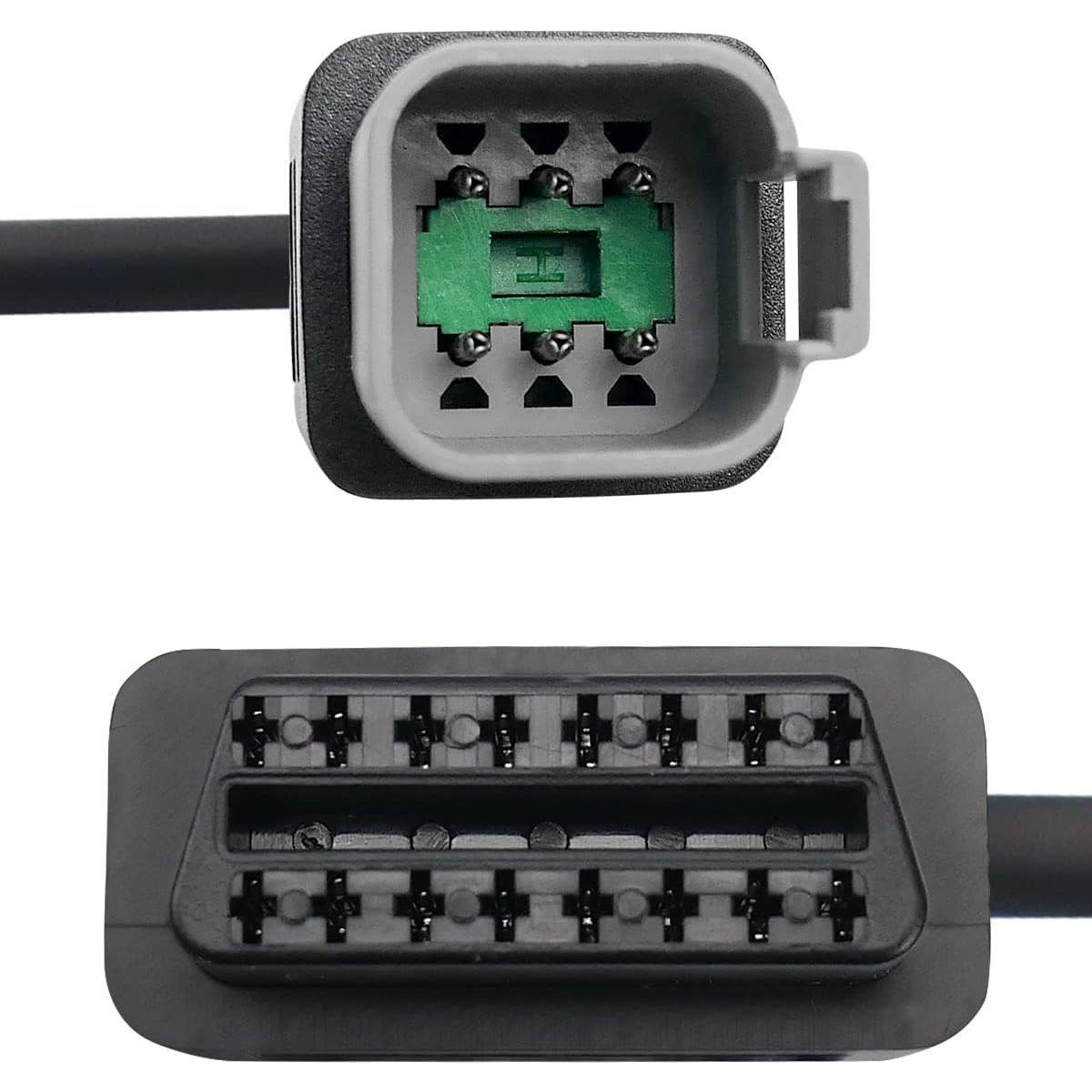 6Pin to 16Pin  6 Pin OBD Diagnostic  Adapter, CAN OBD2 OBDII Diagnostic Tool Fit for BRP  ATV UTV   Clut, Not fit for seadoo and Not for Jet Skis.