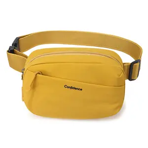 Multi-color Nylon Chest Bag with Multi-compartment Design, Adjustable Shoulder Strap, Fits Phone, Keys, and Earphones. Can Be Worn as a Single-shoulder Bag or Crossbody Bag, Suitable for Commuting and School. Available in Multiple Colors to Match
