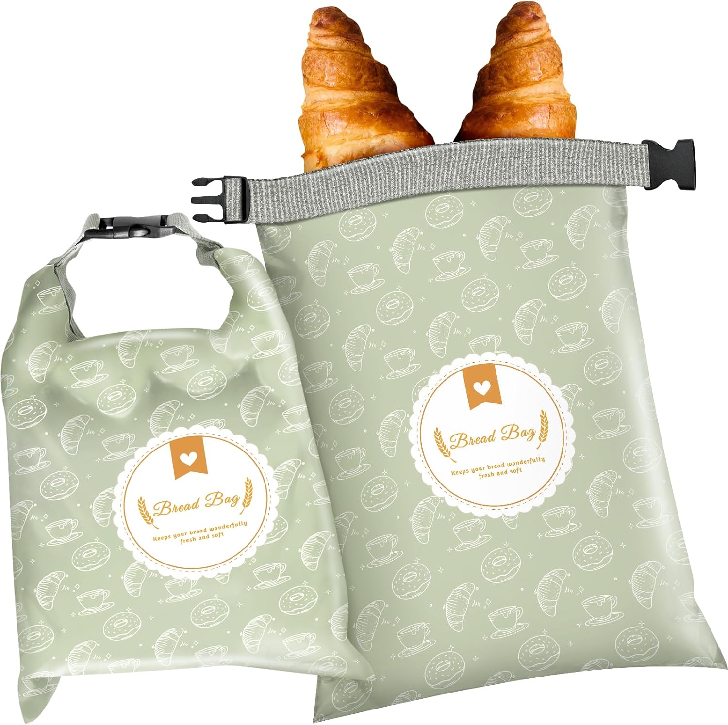 Bread Bags for Homemade Bread Sourdough Beeswax Lining 100% Cotton Reusable Container Storage17in x 12in Perfect for Any Size Loaf