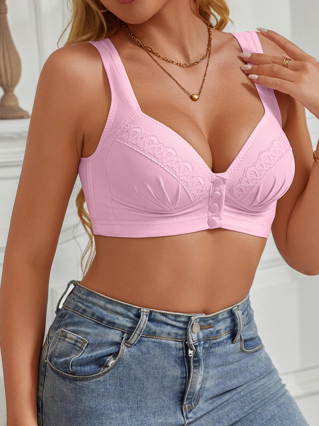 3/5PCS EssElegance Push-Up Jacquard Bra - Adjustable Support Straps & Wire-Free Daily Comfort,Women's Lingerie & Underwear