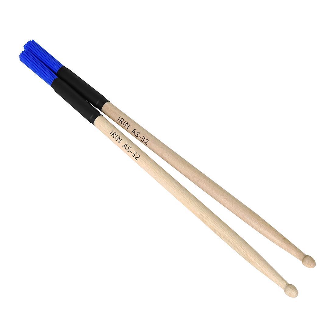 Drum Stick Brush, 2 Counts Nylon Drum Brush with Maple Wooden Handle, Music Accessories for Drum Kit, Percussion Instrument Accessories
