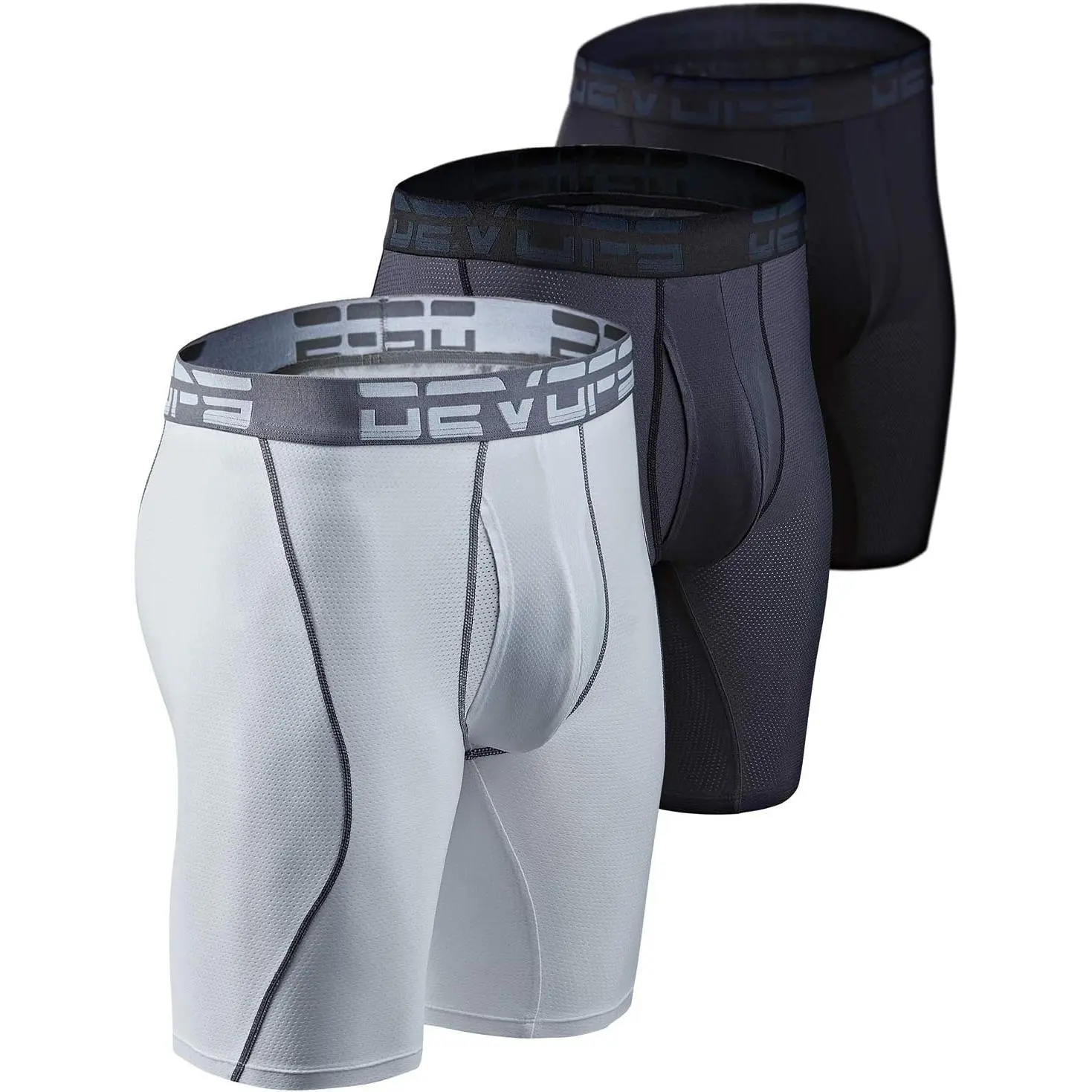 3 Pack Men's Perfomance Cool Dry Mesh Underwear Boxer Trunk 6-inch or 9-inch Brief