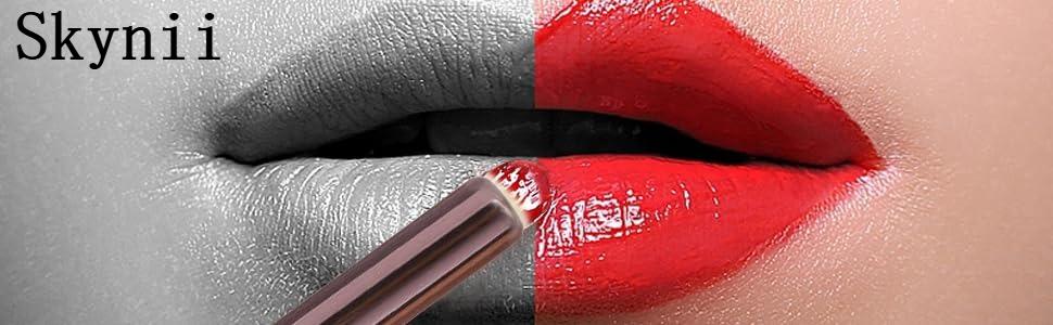 10PCS Skynii Professional Round Head Lip Brush for Lipstick & Concealer - Eye Shadow, Makeup, and Shadow Brush