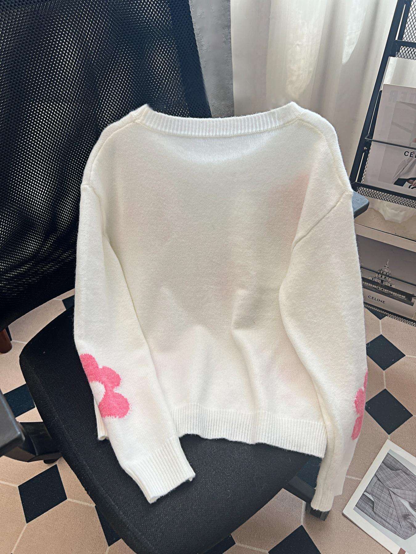 Women's Floral Print Drop Shoulder Sweater, Casual Long Sleeve Round Neck Jumper for Daily Wear, Ladies Knitwear for All Seasons