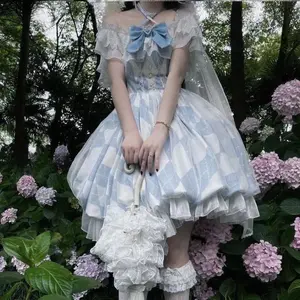 French Style Sweet Halter Dresses for Women Evening Retro Princess Vestidos Mujer Summer Lolita Kawaii Elegant Party Dress