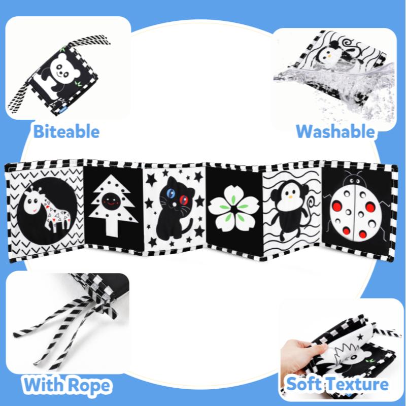 Christmas decorations Baby Toys, High Contrast Soft Cloth Book, Can be Bitten and Tear Not Rotten Paper Toy, Baby Cognitive Learning Supplies, Summer Leisure Activity Props, Christmas stocking fillers, Christmas gifts, Toddler Busy Book