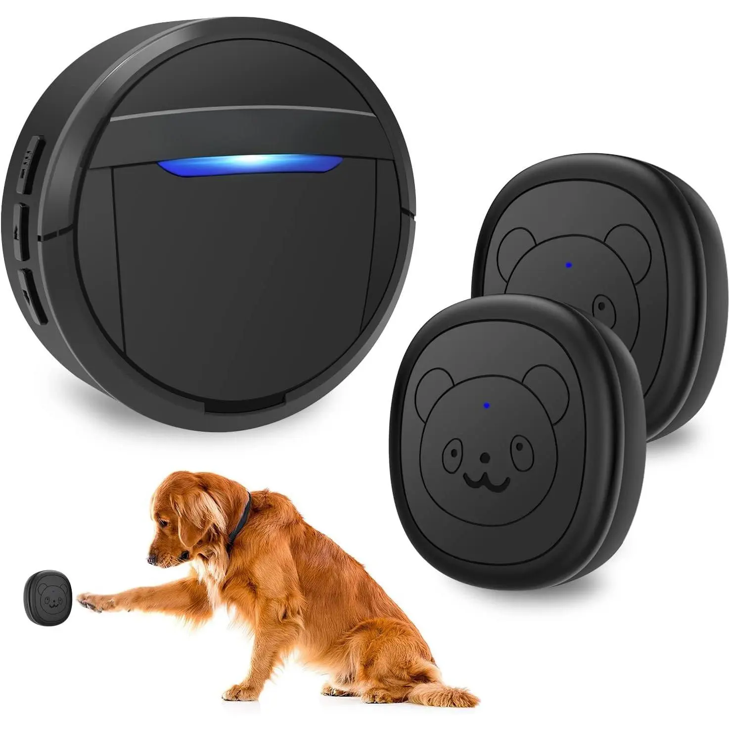 Doorbell,  Bells for Potty  IP55  Doorbell Chime Operating at 950  with 55 Melodies 5 Volume Levels LED Flash (1 Receiver 2 Transmitters)
