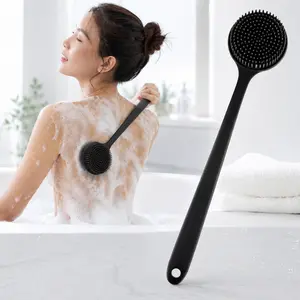 🚿 No More Awkward Reaching!Long Handle Back Scrubber Brush for Shower & Body Care