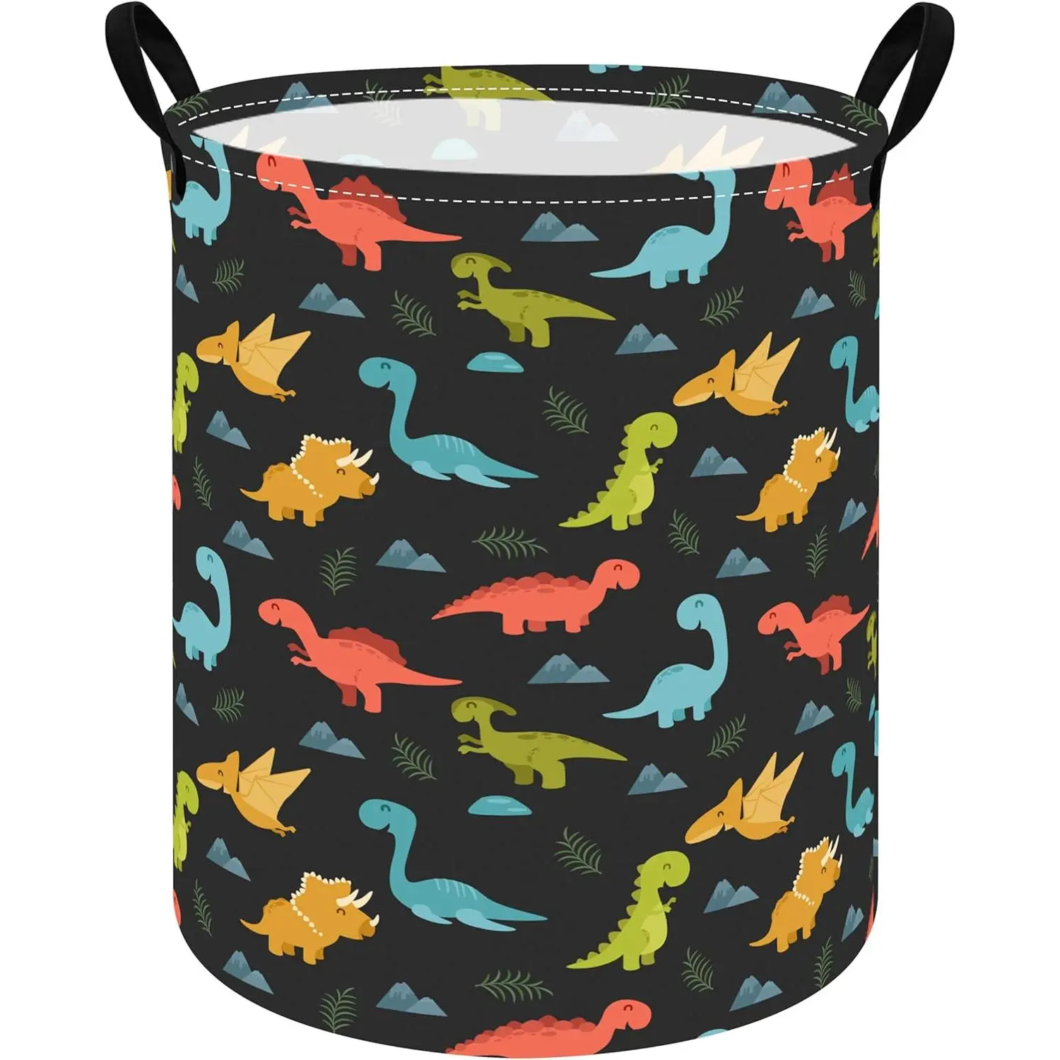 Boys Foldable Storage Basket 63L Kids Hamper with Waterproof Lining & Leather Handles Baby Organizer Bins for Boys' Bedroom, Laundry, Toys, and Gift