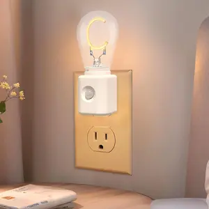 Night Light, Night Lights Plug into Wall, 1W 2200K C-Type LED Night Light, Motion Sensor, Adjustable Brightness, 1-Pack