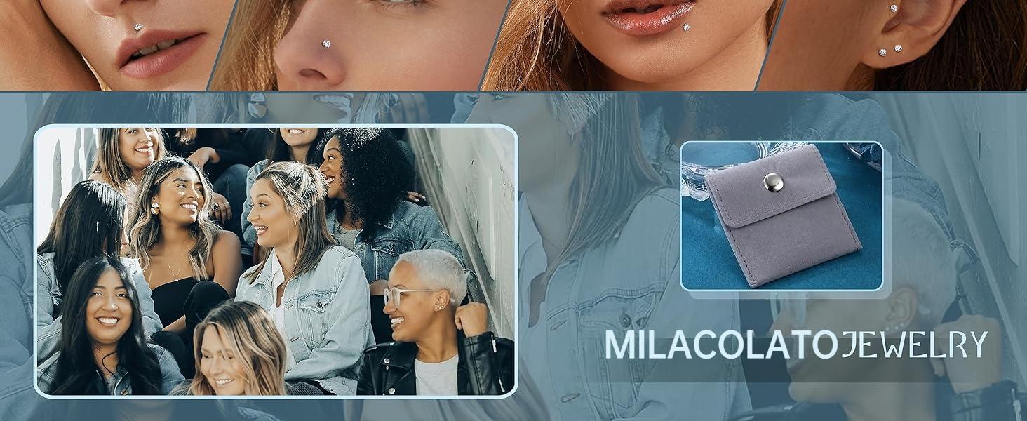 MILACOLATO 14G/16G/18G/20G Piercing Taper Insertion Tool ASTM F136 Titanium Piercing Threader Tool for Threaded Push In Threadless Labret Tragus Helix Conch Piercing Jewelry Cartilage Earring Lip Nose Studs Piercing Changing Stretching Kit Assistant Tool MILACOLATO 14G/16G/18G/20G Piercing Taper Insertion Tool ASTM F136 Titanium Piercing Threader Tool for Threaded Push In Threadless Labret Tragus Helix Conch Piercing Jewelry Cartilage Earring Lip Nose Studs Piercing Changing Stretching Kit Assistant Tool