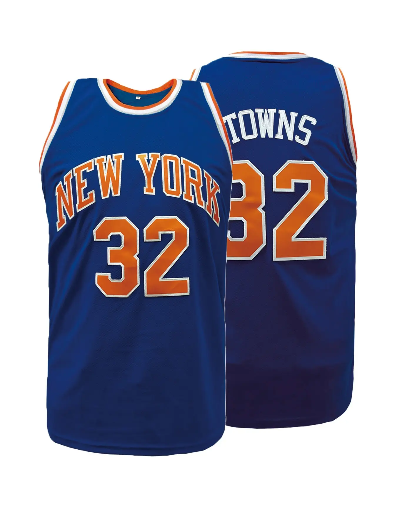 Men's New York #32 Embroidered Basketball Jersey, Stitched Name & Number Retro Throwback Sleeveless Basketball Shirt, Breathable Sportswear for Men Women Youth, S-3XL, Breathable Athletic Top