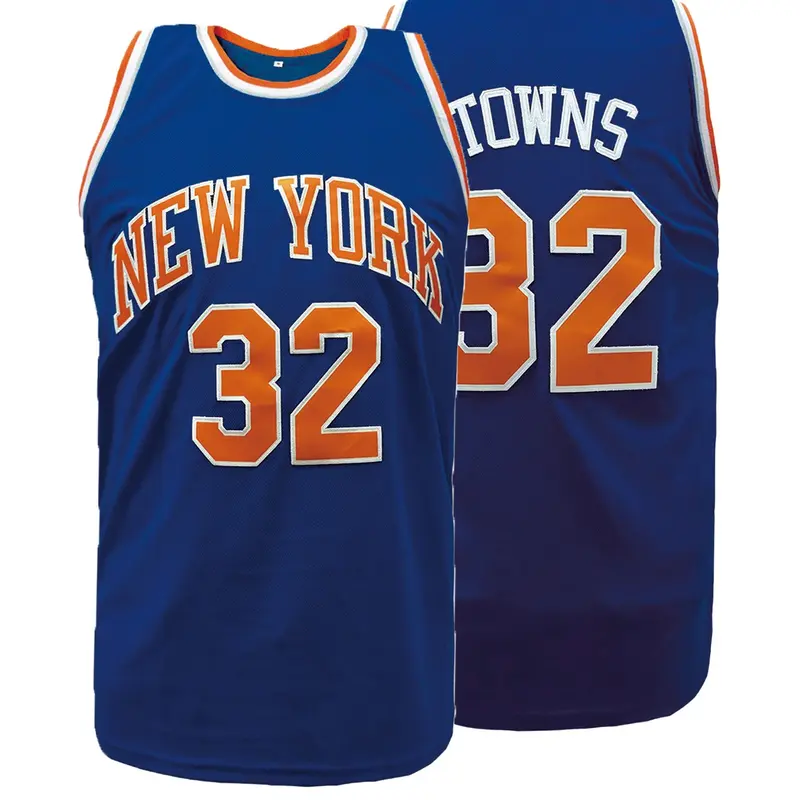 Men's New York #32 Embroidered Vintage Basketball Jersey, Stitched Name & Number Retro Throwback Sleeveless Basketball Shirt, Breathable Sportswear for Men Women Youth, S-3XL