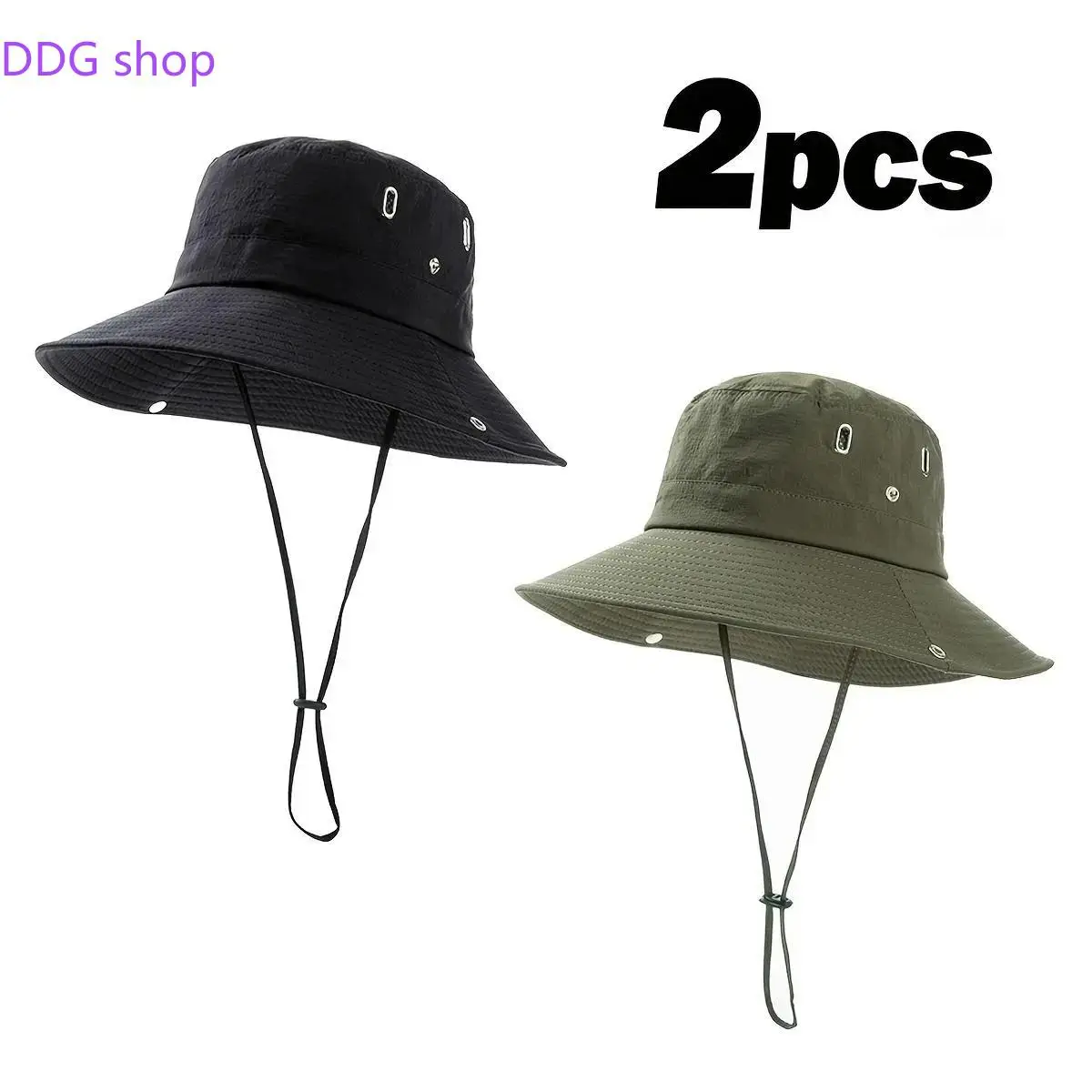 2-Pack Outdoor for sun Hats For Men & Women, Wide Brim Boonie Bucket Hat With Neck Flap For Sun Protection, Foldable For Hiking, Fishing, Camping, Beach, Summer,summerwins,father'sdaygifts,campingessentials,campinggear