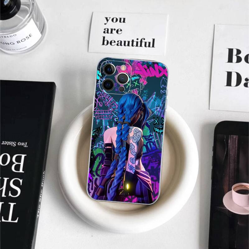 Graffiti Arcane Jinxs Phone Case for iPhone 17 16 15 8 7 6 6S Plus X SE XR XS 14 11 12 13 Mini Pro Max Mobile Case