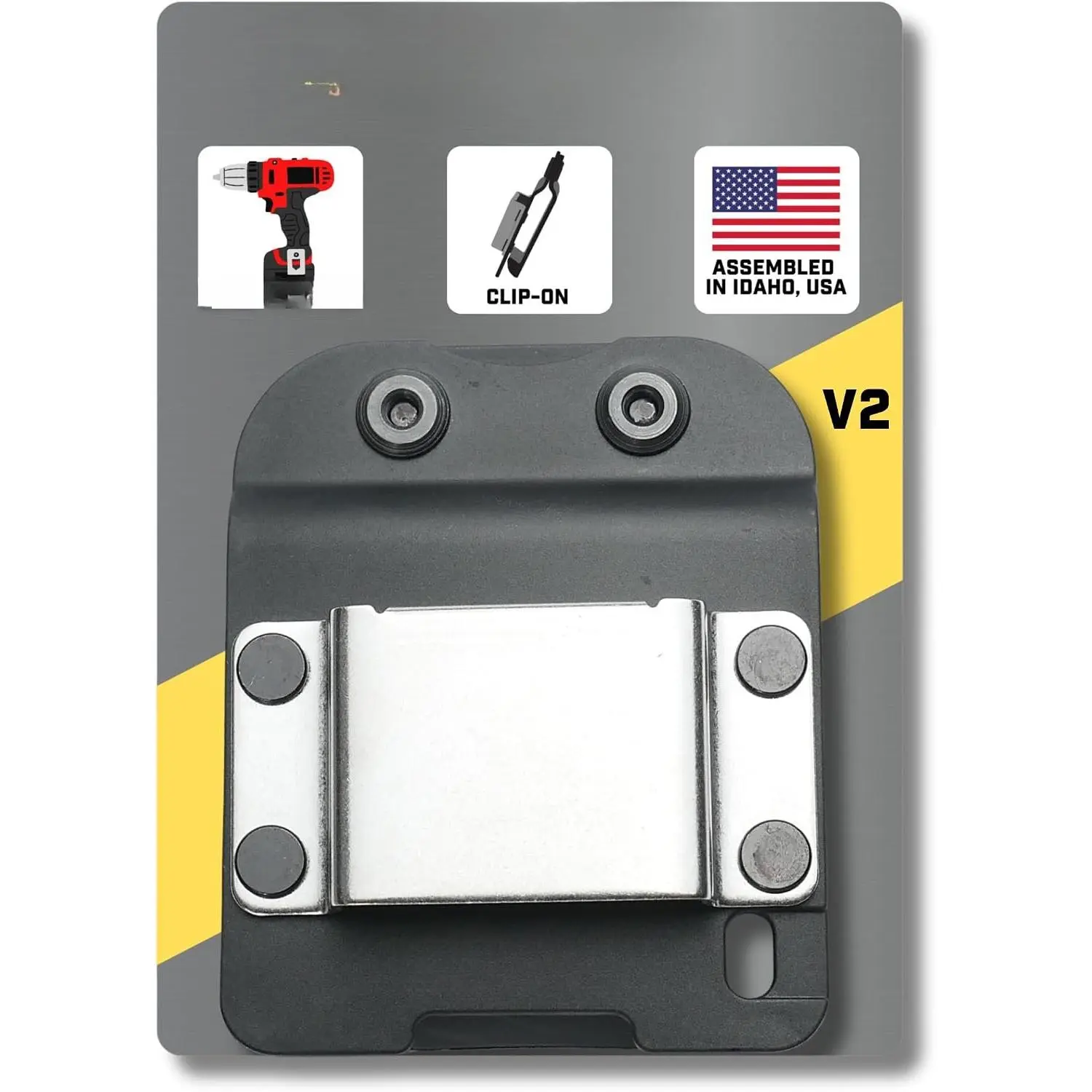 DriverMaster | Clip- Tool Belt Drill Holder - Simple Hook Holster for Cordless Drill, , Nailer, Tape Measure, or Any Tools with Hanger Clips