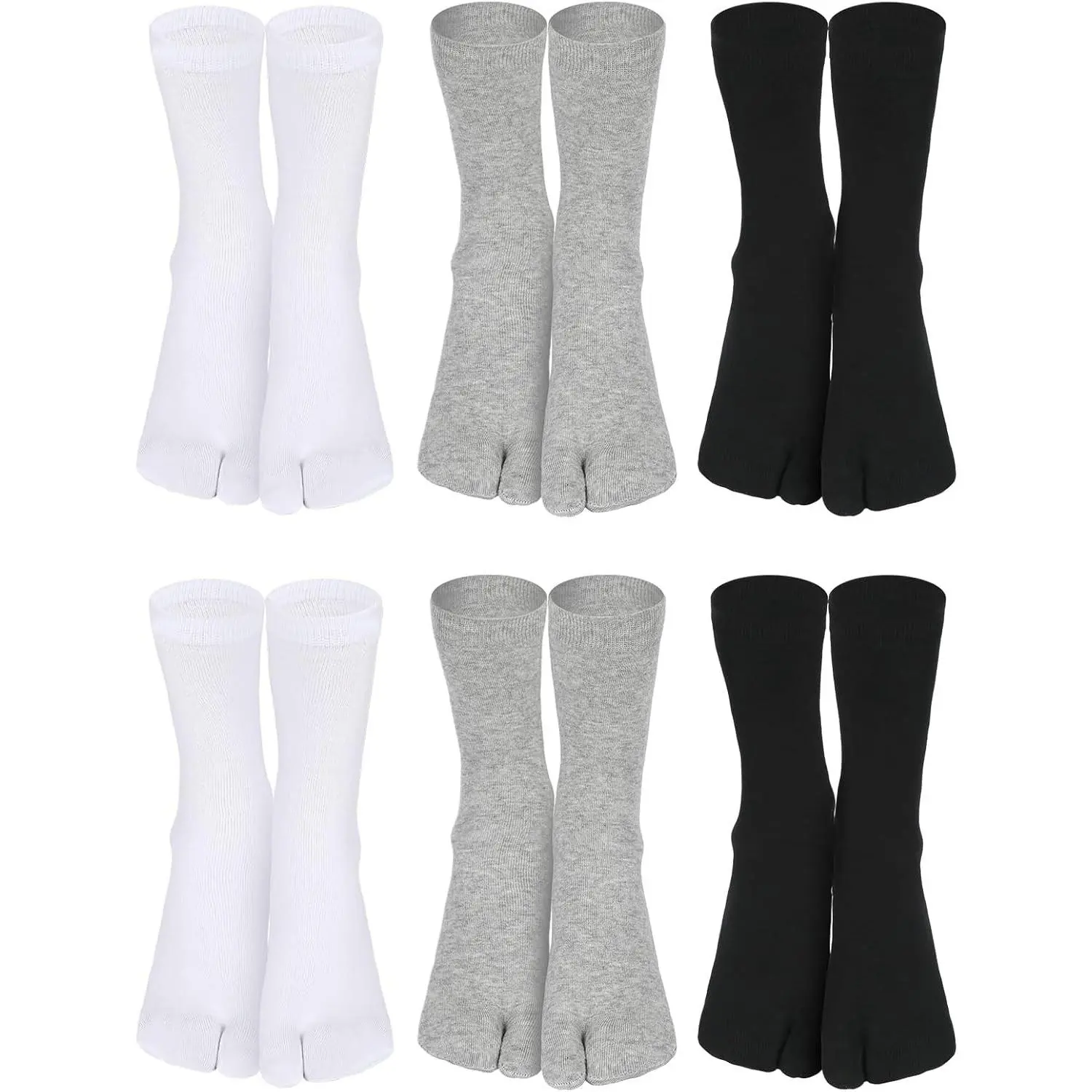 6 Pairs Japanese Tabi Socks, Split Toe Socks for Men & Women Unisex(Gift)