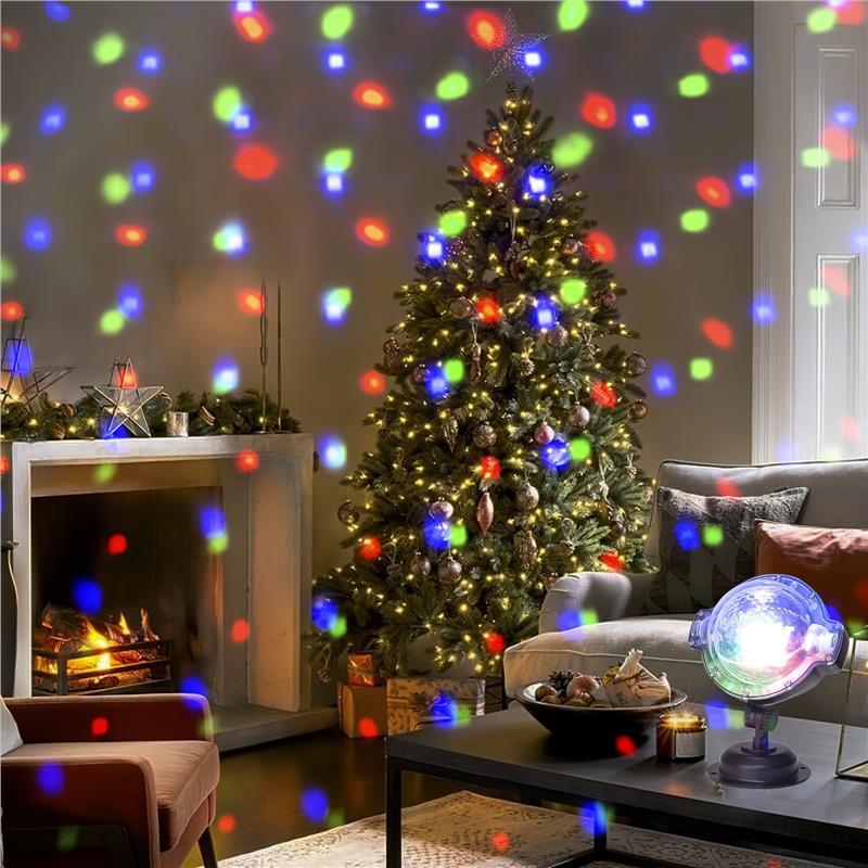 Christmas Projector Lights Multi Function Rotating Falling Snow Projector For Xmas Moving Points Landscape Lights For Home Yard Garden Party And For Show Club Pub