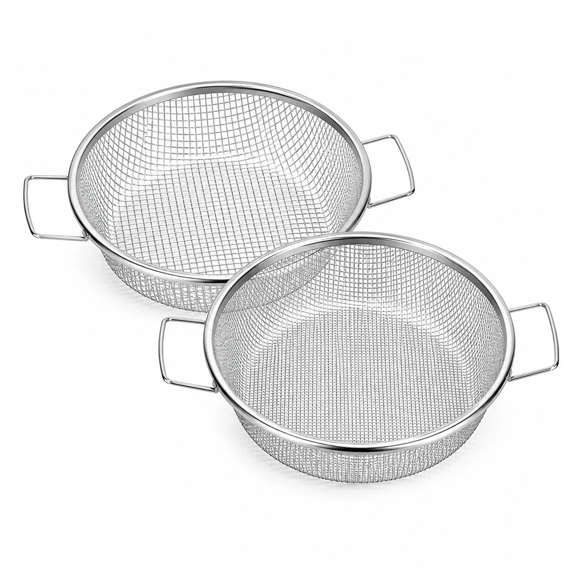 2PCS Soil Sifter for Gardening, Rock Sifter for 5gallon Bucket, Dirt Sifter Compost Sifter, Sifter for Gravel Sawdust Vermicompost, 3mm, 6mm Soil Sifter with Handle