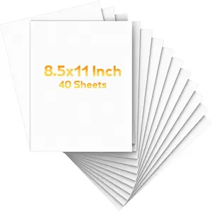 White 8.5 x 11 40 Sheets Cardstock Paper for Printer, Ideal for Invitations Menus DIY Cards Tags Certificate Construction Office Printing