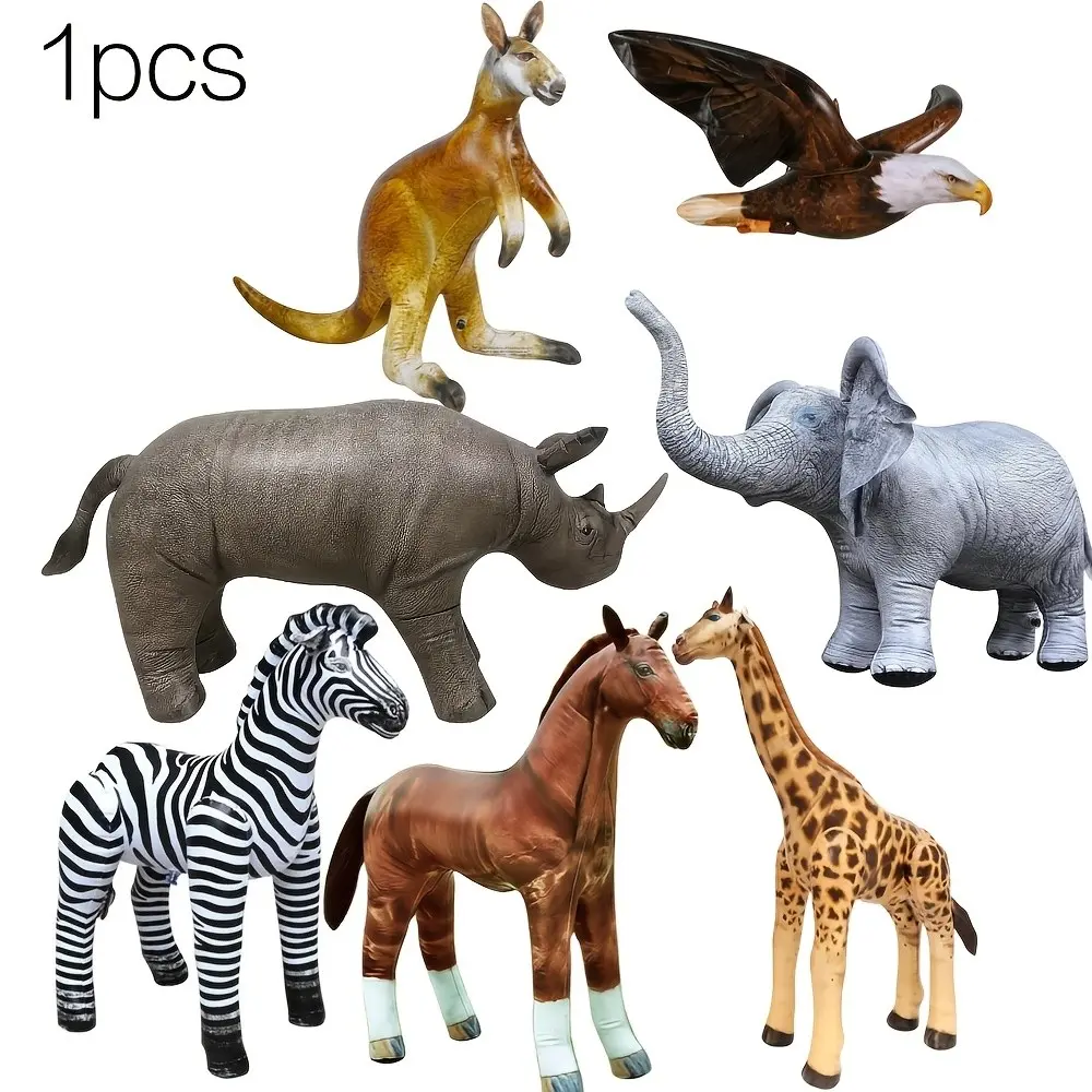 Large PVC Inflatable Animals, Realistic Giraffe, Elephant, Kangaroo, Eagle, Rhino, Garden Decor, Party Decoration, Jungle Photo Props