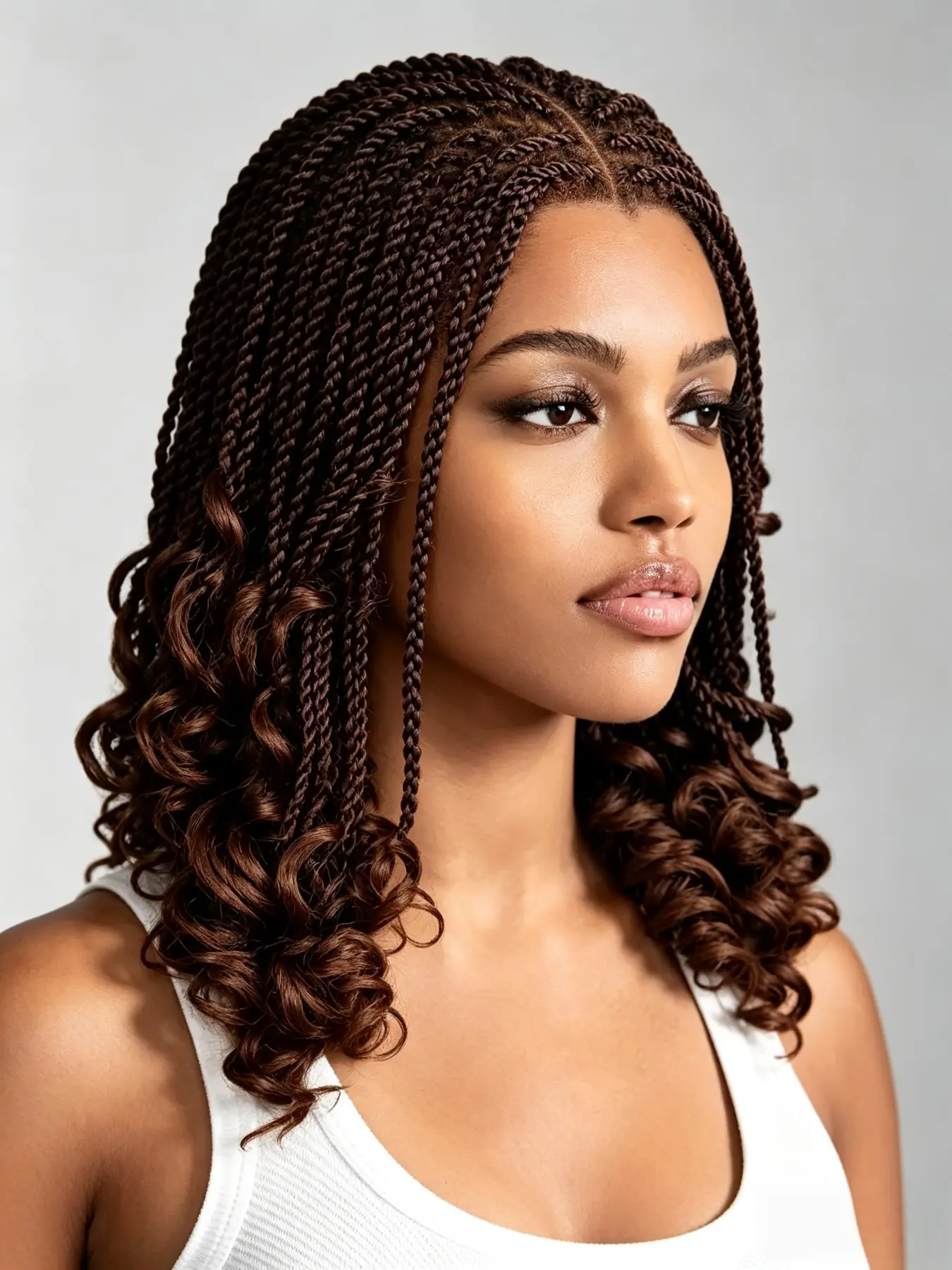 Handmade Senegalese Twist Wig, 14 Inch Full Lace, Natural Curl Tail, Fashionable and Versatile, Perfect for Everyday Wear, Braided Hair Wigs