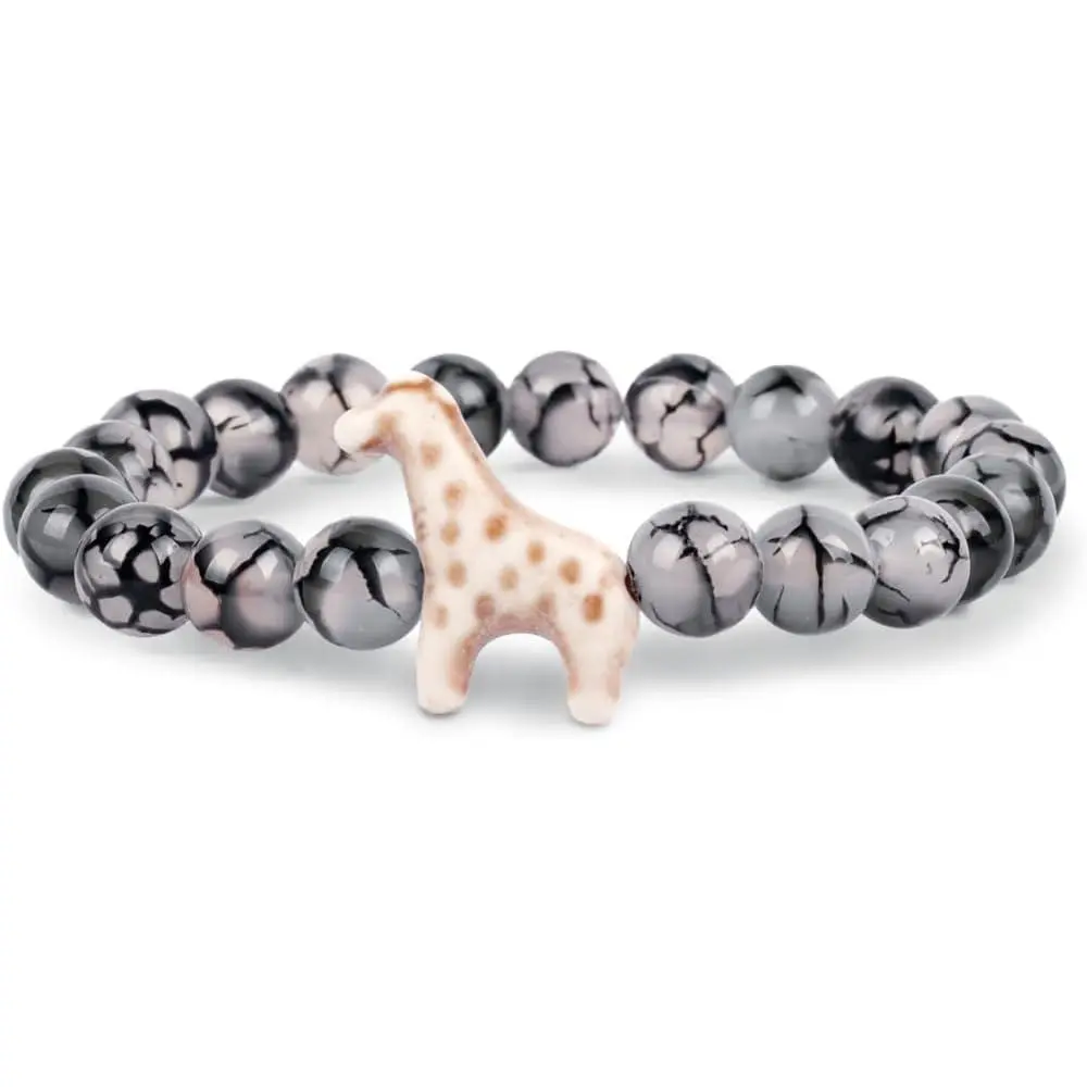 Giraffe  Bracelet – Track a Real Giraffe's  – Supports  Conservation – Elastic –  Interactive Mobile App Map – Unisex Conservation