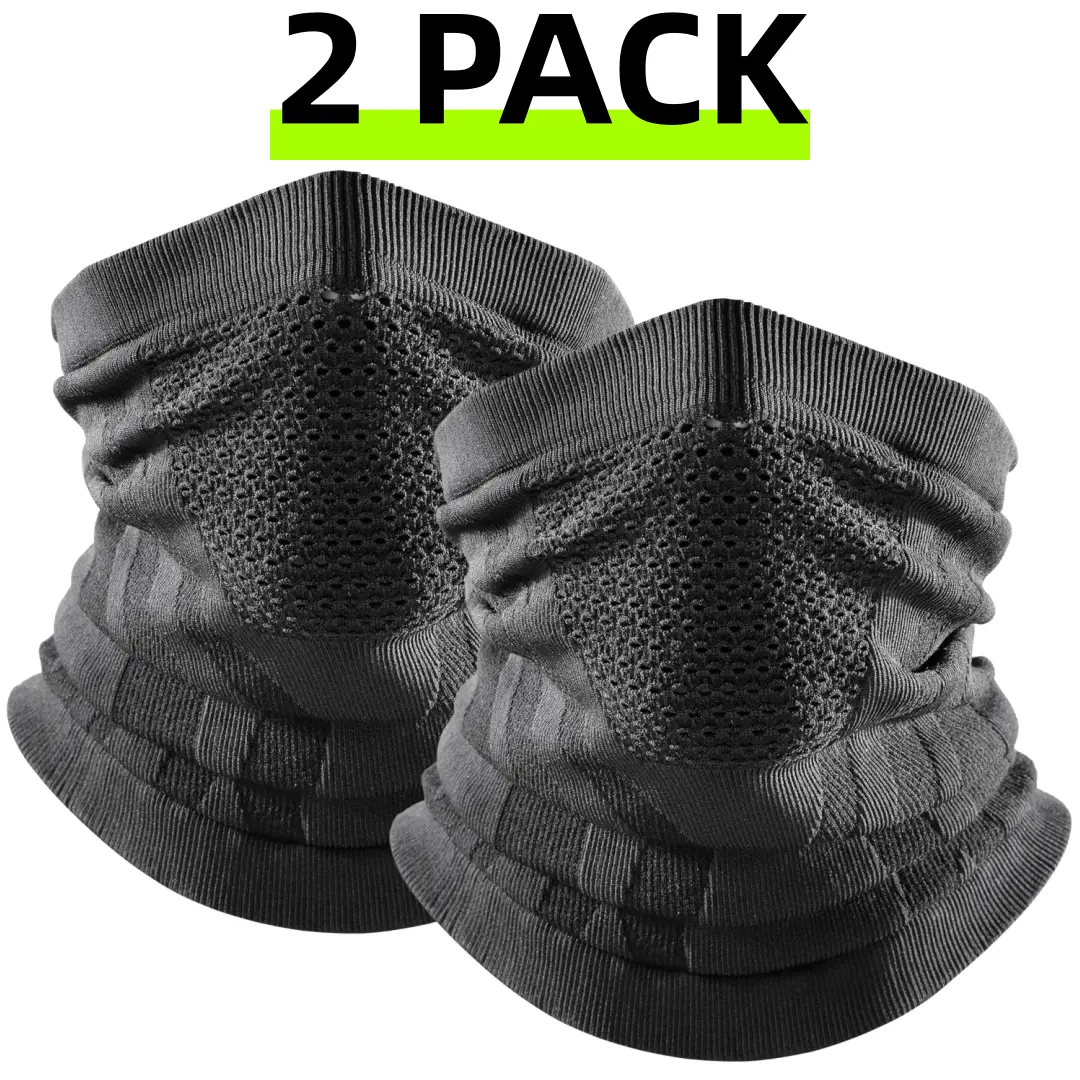 2-Pack Winter Neck Warmer Gaiter Windproof Face Mask Balaclava Bandana for Skiing And Snowboarding