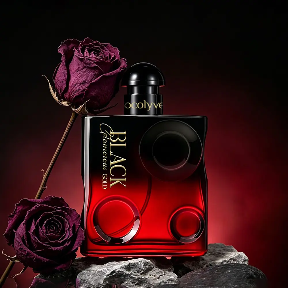 🖤 BLACK Glamour Perfume for Men Women! Rich Coffee & Vanilla Scent, 50ml Dark Red Gradient Bottle. Luxury Unisex Fragrance Luxurious Perfume #luxuryperfume #coffeescent #unisexfragrance