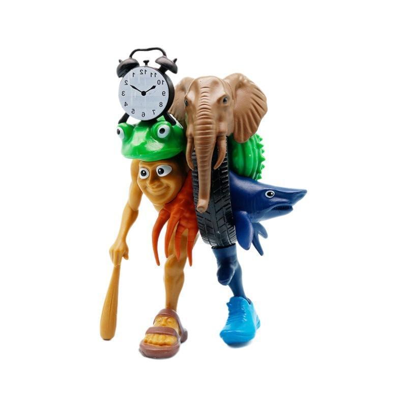 Italian Brainrot Figurine Monster Fusion Edition Tungtungtung Sahur Figure Tralalero Tralala Toys Cartoon Model Ornament Gifts