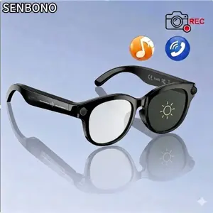 SENBONO 2026 New Smart Glasses, Language Translation, 2MP HD Camera,  Video Recording，HD Calls, Lossless Sound,   Fast Charging, Wearable Tech Glasses for Travel/Meetings/Vlog, Multifunctional Smart Glasses.