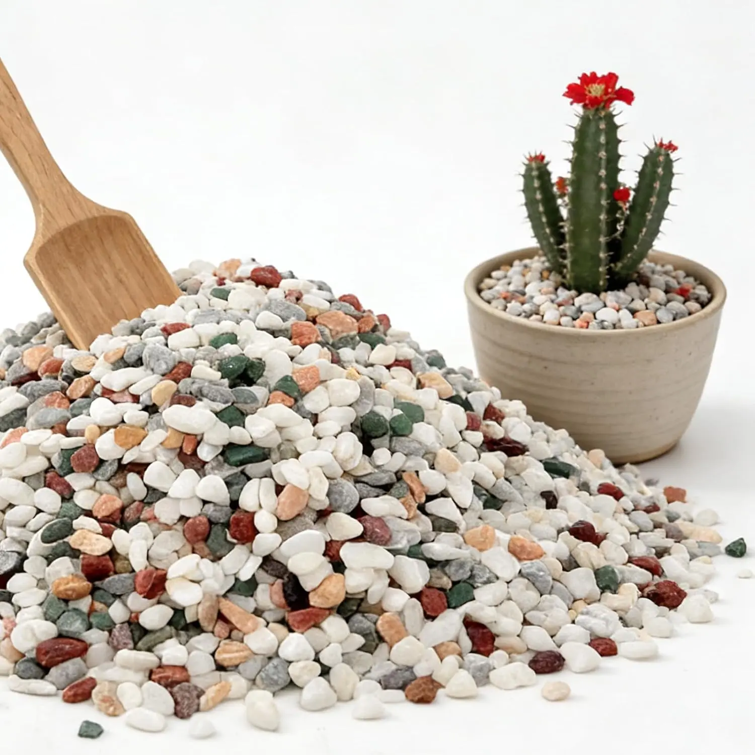 1/8 Inch  Aquarium Gravel, Small  for Fish , Indoor  & ,  Color Mini River Rocks for Drainage, Terrarium, Top Dressing & Vase Filler, 3 lb
